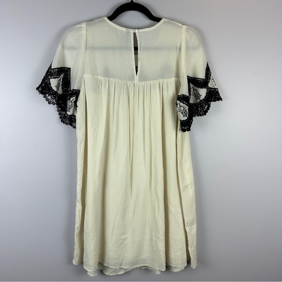 Zara TRF Collection Black Crochet Short Sleeve Tunic Mini Dress Medium C… - Picture 15 of 16